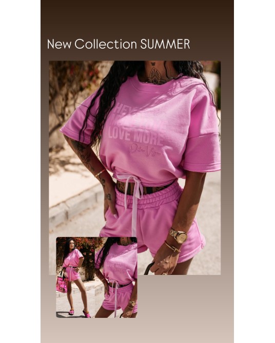 KOMPLET CASUAL URAN ▪️różowy