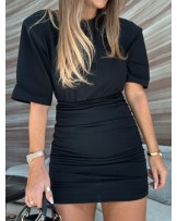 SUKIENKA MINI Z MARSZCZENIEM ▪️czarna