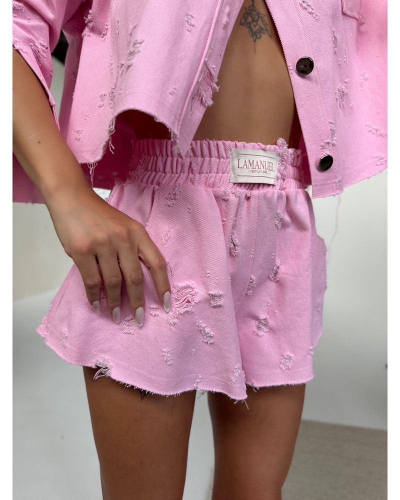 SPODENKI  DENIM RÓŻOWE