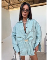 KURTKA  DENIM LIMITED MIĘTOWA