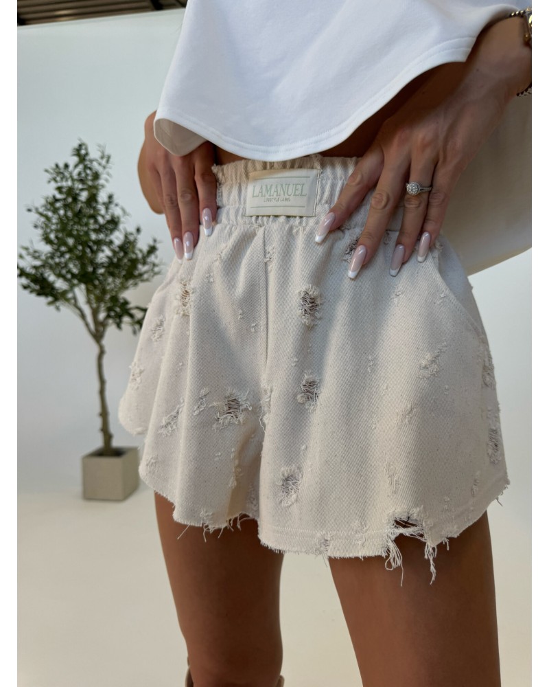 SPODENKI  DENIM beżowe