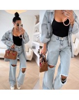 JEANSOWA KOSZULA DENIM JASNY ▪️Oversize