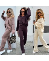 SWETERKOWY KOMPLET CANY CZEKOLADA  ▪️