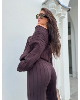 SWETERKOWY KOMPLET CANY CZEKOLADA  ▪️