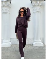 SWETERKOWY KOMPLET CANY CZEKOLADA  ▪️