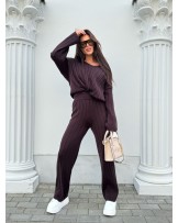 SWETERKOWY KOMPLET CANY CZEKOLADA  ▪️