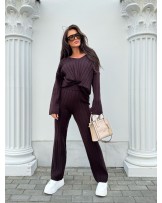 SWETERKOWY KOMPLET CANY CZEKOLADA  ▪️