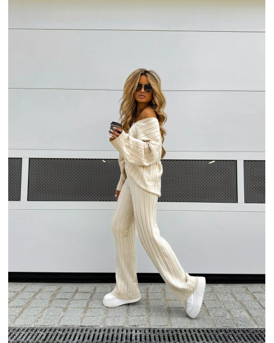 SWETERKOWY KOMPLET CANY   ▪️jasny beż