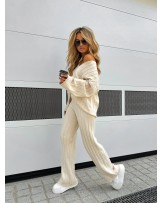 SWETERKOWY KOMPLET CANY   ▪️jasny beż